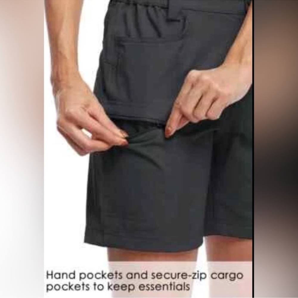 Willit Women's Hiking Cargo Shorts Stretch Active Outdoor Waterproof, Large - Picture 4 of 8